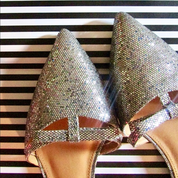 J. Crew Shoes - J.crew Glotter D'orsay flats with mini bow